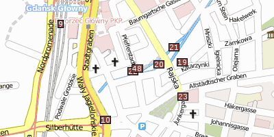 Stadtplan Danziger Altstadt