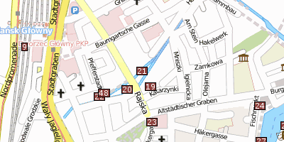 Kleine Mühle  Danzig Stadtplan